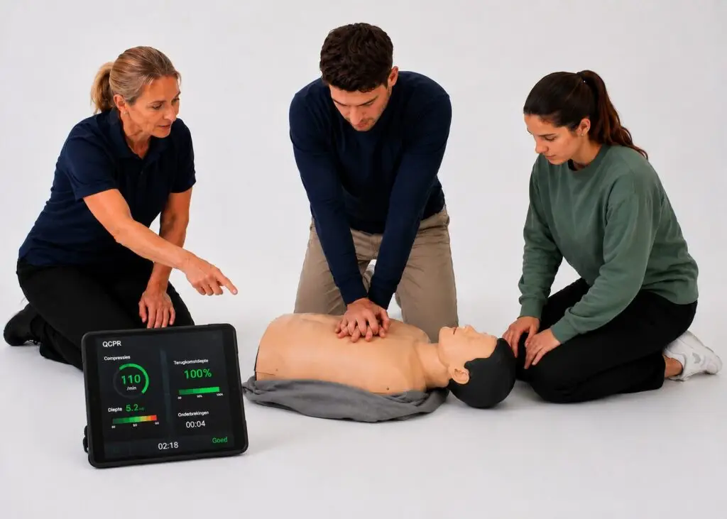 Opfris- en vervolgtraining NRR-instructeur: feedbacktraining met QCPR-meetsysteem tijdens reanimatie